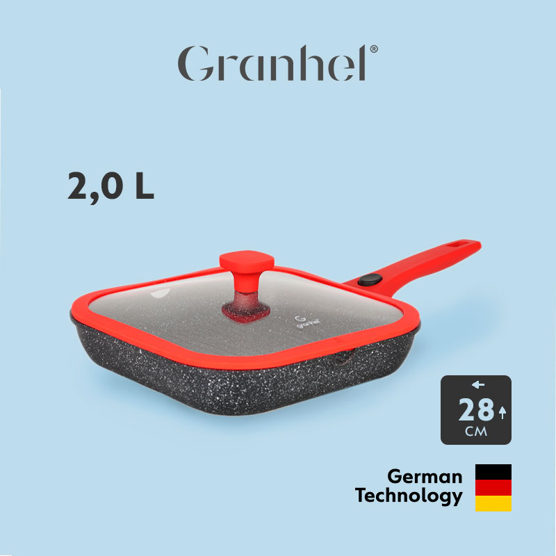 Гриль-сковорода Granhel Luxurious Series 28x28 см BSG1428 (RED)